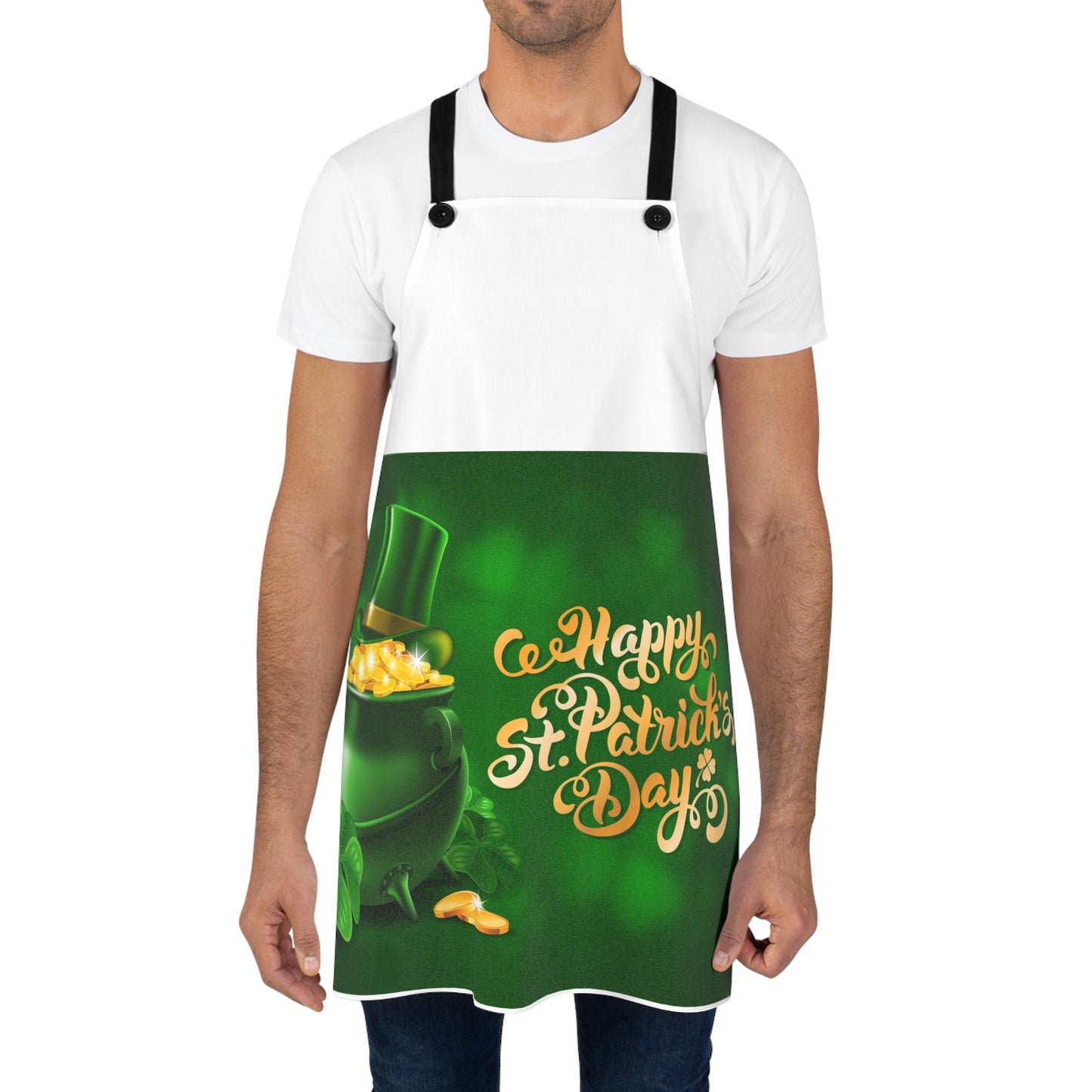 St. Patrick's Day Apron - Celebrate in Style with a Fun Green Design