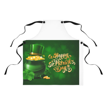 St. Patrick's Day Apron - Celebrate in Style with a Fun Green Design